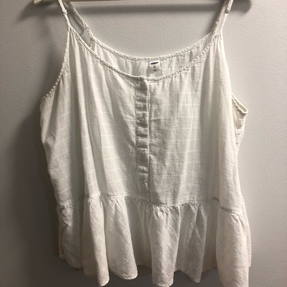 White Peplum Cami